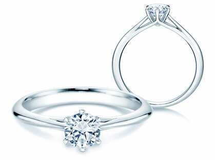 Verlovingsring Heaven 6 in 18K witgoud met diamant 0,50ct G/VS