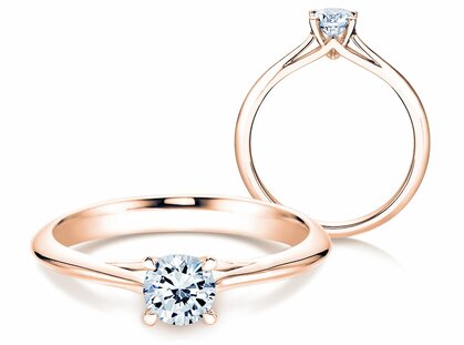 Verlovingsring Heaven 4 in 18K roségoud met diamant 0,50ct G/SI