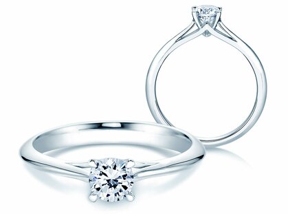 Verlovingsring Heaven 4 in 18K witgoud met diamant 0,50ct G/SI