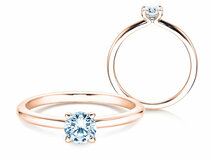 Verlovingsring Classic 4 in 18K roségoud met diamant 0,40ct G/SI