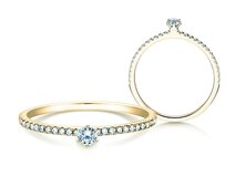 Verlovingsring Classic Pavé in 14K geelgoud met diamanten 0,30ct G/SI