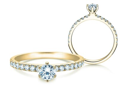 Verlovingsring Classic Pavé in 18K geelgoud met diamanten 0,60ct