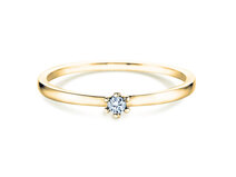 Verlovingsring Classic Petite in 14K geelgoud met diamant 0,07ct G/SI