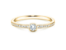 Verlovingsring Eternal Pavé in 14K geelgoud met diamanten 0,46ct G/SI
