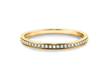 Verlovingsring Alliance-/Eternityring in 14K geelgoud met diamanten 0,125ct G/SI
