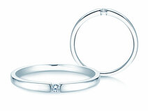 Verlovingsring Infinity Petite in 14K witgoud met diamant 0,03ct G/SI