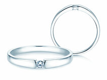 Verlovingsring Infinity Petite in 14K witgoud met diamant 0,06ct G/SI