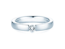 Verlovingsring Infinity in zilver 925/- met diamant 0,15ct G/SI