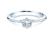 Verlovingsring Heaven 6 in 18K witgoud met diamant 0,40ct G/SI