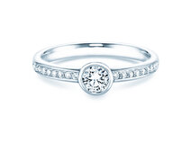 Verlovingsring Eternal Pavé in 14K witgoud met diamanten 0,46ct G/SI