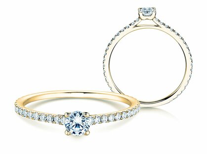 Verlovingsring Pure Diamond in 18K geelgoud met diamanten 0,54ct G/SI