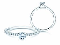 Verlovingsring Pure Diamond in 14K witgoud met diamanten 0,54ct G/SI