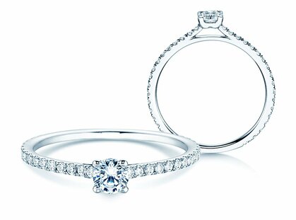 Verlovingsring Pure Diamond in 18K witgoud met diamanten 0,54ct G/SI