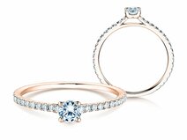 Verlovingsring Pure Diamond in 14K roségoud met diamanten 0,54ct G/SI