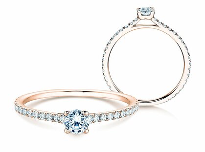 Verlovingsring Pure Diamond in 18K roségoud met diamanten 0,54ct