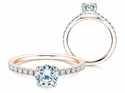 Verlovingsring Pure Diamond in 14K roségoud met diamanten 1,17ct