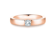 Verlovingsring Infinity in 14K roségoud met diamant 0,05ct G/SI