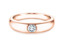 Verlovingsring Promise in 14K roségoud met diamant 0,03ct