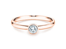 Verlovingsring Eternal in 14K roségoud met diamant 0,10ct G/SI