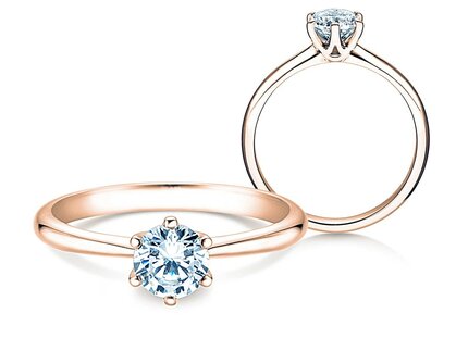 Verlovingsring Spirit in 14K roségoud met diamant 0,75ct G/SI