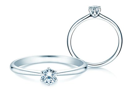 Verlovingsring Spirit in platina 950/- met diamant 0,25ct G/VS