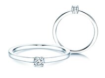 Verlovingsring Modern Petite in 14K witgoud met diamant 0,14ct G/SI