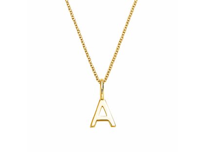 Letterhanger Classic A in 14K geelgoud gepolijst