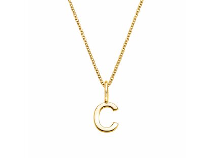 Letterhanger Classic C in 14K geelgoud gepolijst