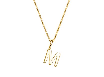 Letterhanger Classic M in 14K geelgoud gepolijst