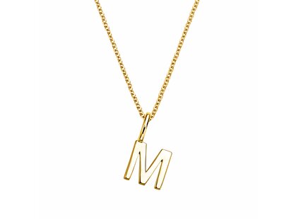 Letterhanger Classic M in 14K geelgoud gepolijst