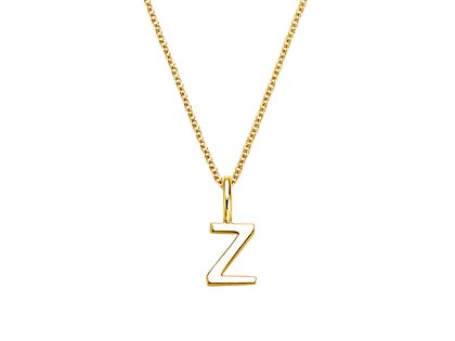 Letterhanger Classic Z in 14K geelgoud gepolijst