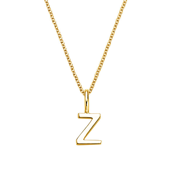 Letterhanger Classic Z in 14K geelgoud gepolijst