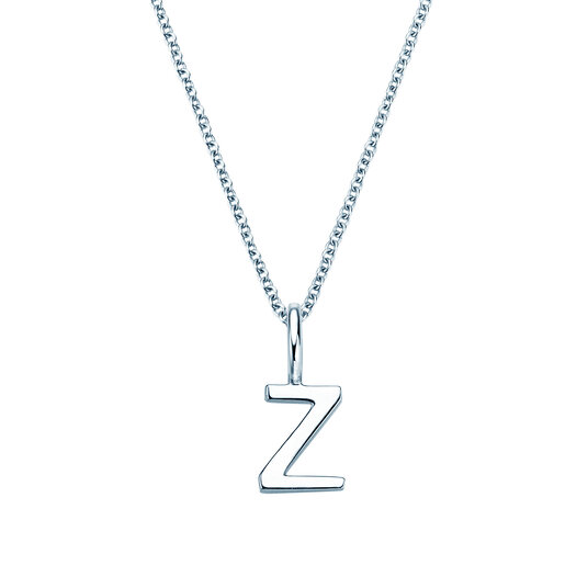 Letterhanger Classic Z in 14K witgoud gepolijst