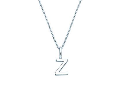 Letterhanger Classic Z in 14K witgoud gepolijst