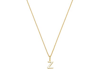 Letterhanger Classic Z in 14K geelgoud gepolijst