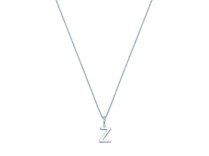 Letterhanger Classic Z in 14K witgoud gepolijst