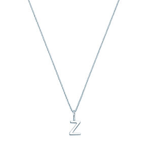 Letterhanger Classic Z in 14K witgoud gepolijst