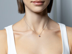 Hanger Classic Lab-grown diamant in 9K geelgoud met Lab-grown diamant 1,00ct E/VS