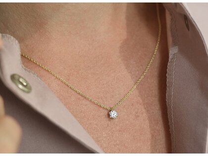 Hanger Classic Lab-grown diamant in 14K geelgoud met Lab-grown diamant 0,25ct E/VS