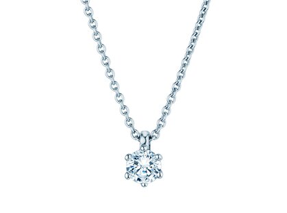 Hanger Classic in 18K witgoud met diamant 0,25ct G/SI 42cm, 1,1mm