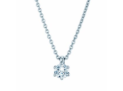 Hanger Classic in 18K witgoud met diamant 0,25ct G/SI 42cm, 1,1mm