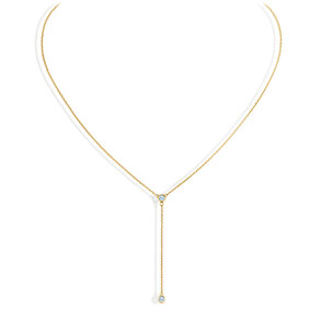 Halsketing Leon Y in 14K geelgoud met diamanten 0,06ct G/SI