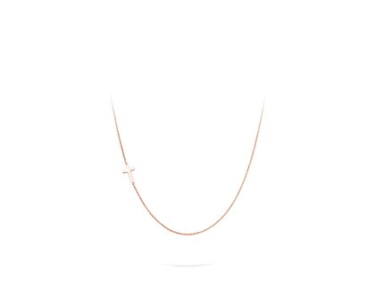 Halsketting Cross in 14K roségoud gepolijst