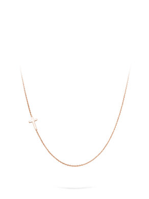 Halsketting Cross in 14K roségoud gepolijst