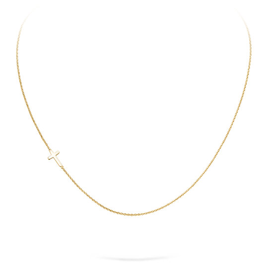 Halsketting Cross in 14K geelgoud gepolijst