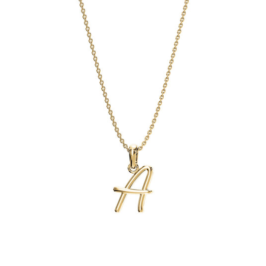 Letterhanger Dalí A in 14K geelgoud gepolijst