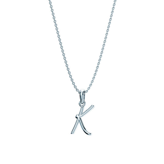 Letterhanger Dalí K in zilver 925/- gepolijst, 45cm 1,1mm