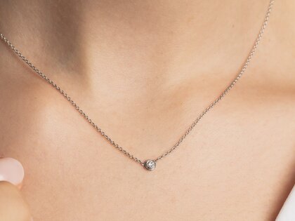 Hanger Diamond Bowl in 9K geelgoud met diamant 0,15ct G/SI