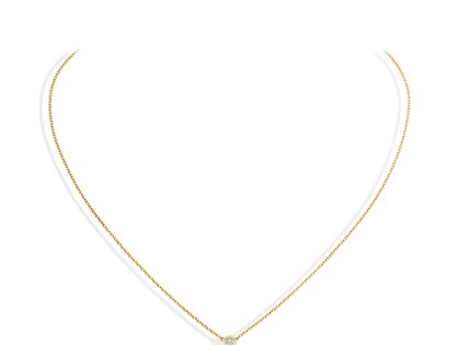 Hanger Diamond Bowl Lab-grown diamant in 9K geelgoud met Lab-grown diamant 0,15ct E/VS