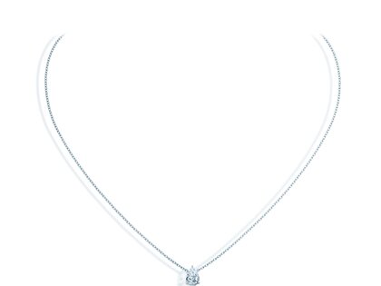 Hanger Diamond Drop Lab-grown diamant in 9K witgoud met Lab-grown diamant 0,15ct E/VS